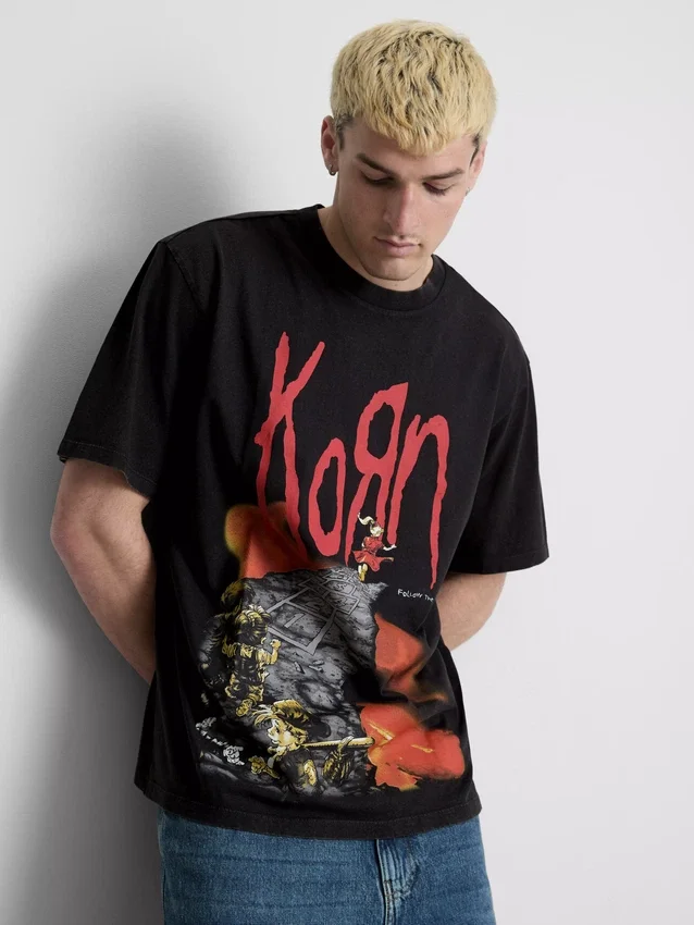 Cămășă cu imprimeu Korn Cămășă cu imprimeu Korn