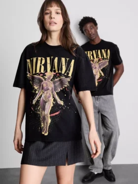 Cămășă cu imprimeu „Nirvana Angel”
