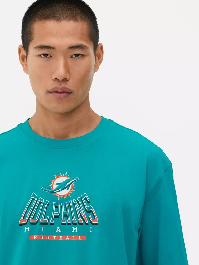 Cămășă cu logo-ul echipei Miami Dolphins din NFL Cămășă cu logo-ul echipei Miami Dolphins din NFL