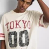 Cămășă cu mâneci scurte și imprimeu în stil „distressed” din Tokyo Cămășă cu mâneci scurte și imprimeu în stil „distressed” din Tokyo