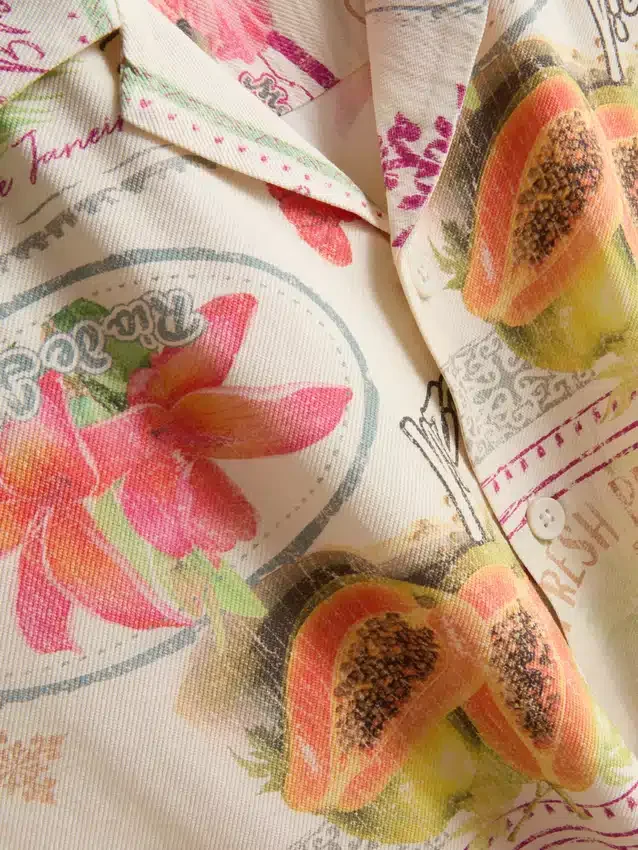 Cămășă cu mâneci scurte și nasturi „Tropical Postcard” Cămășă cu mâneci scurte și nasturi „Tropical Postcard”