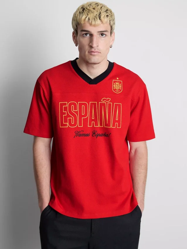 Cămășă de fotbal cu imprimeu „Spain” Cămășă de fotbal cu imprimeu „Spain”