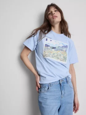 Cămășă din bumbac cu peisaj artistic de Vincent van Gogh