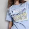 Cămășă din bumbac cu peisaj artistic de Vincent van Gogh Cămășă din bumbac cu peisaj artistic de Vincent van Gogh