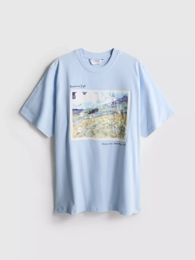 Cămășă din bumbac cu peisaj artistic de Vincent van Gogh Cămășă din bumbac cu peisaj artistic de Vincent van Gogh
