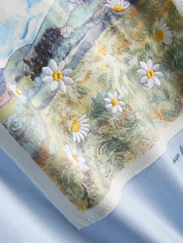 Cămășă din bumbac cu peisaj artistic de Vincent van Gogh Cămășă din bumbac cu peisaj artistic de Vincent van Gogh