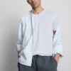 Cămășă elastică cu guler în V și croială slim-fit Cămășă elastică cu guler în V și croială slim-fit
