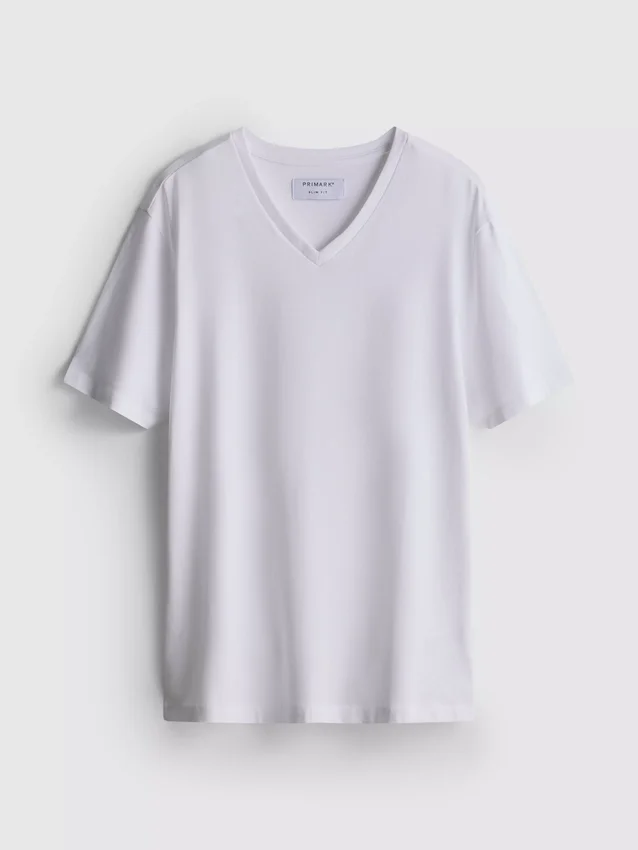 Cămășă elastică cu guler în V și croială slim-fit Cămășă elastică cu guler în V și croială slim-fit
