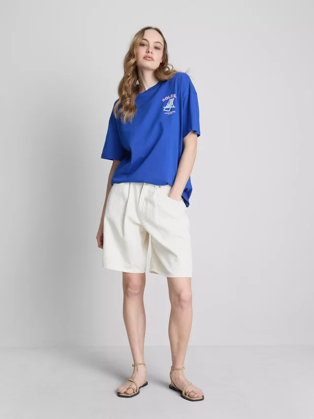 Cămășă oversized cu imprimeu „Soleil” Cămășă oversized cu imprimeu „Soleil”