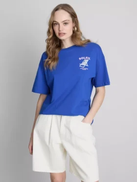 Cămășă oversized cu imprimeu „Soleil”