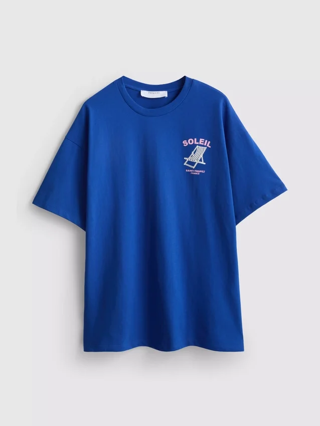 Cămășă oversized cu imprimeu „Soleil” Cămășă oversized cu imprimeu „Soleil”