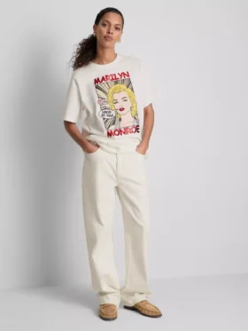Cămășă oversized din bumbac cu imprimeu Marilyn Monroe