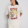 Cămășă oversized din bumbac cu imprimeu Marilyn Monroe Cămășă oversized din bumbac cu imprimeu Marilyn Monroe