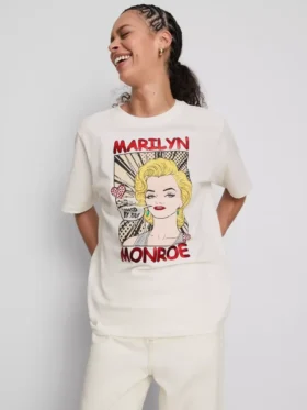 Cămășă oversized din bumbac cu imprimeu Marilyn Monroe
