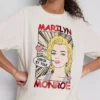 Cămășă oversized din bumbac cu imprimeu Marilyn Monroe Cămășă oversized din bumbac cu imprimeu Marilyn Monroe