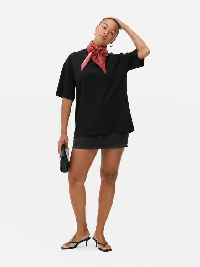 Cămășă oversized esențială din jersey Cămășă oversized esențială din jersey