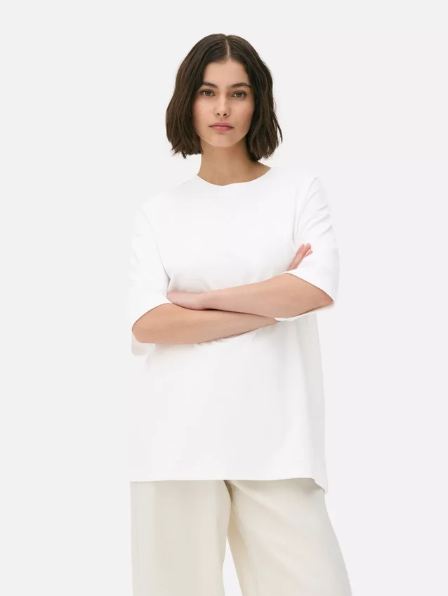 Cămășă oversized esențială din jersey Cămășă oversized esențială din jersey