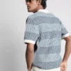 Cămășă polo din tricot cu dungi texturate