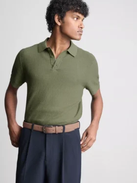 Cămășă polo din tricot texturat