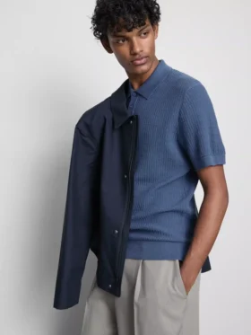 Cămășă polo din tricot texturat
