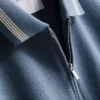 Cămășă polo texturat cu guler cu fermoar