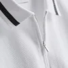 Cămășă polo texturat cu guler cu fermoar Cămășă polo texturat cu guler cu fermoar