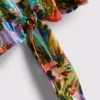 Cămășă scurtă cu imprimeu tropical și cravată