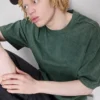 Cămășă spălată, cu mâneci scurte Cămășă spălată, cu mâneci scurte