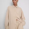 Cămașă clasică din amestec de bumbac, cu nasturi Cămașă clasică din amestec de bumbac, cu nasturi