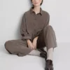 Cămașă cu dungi subțiri, cu finisaj periat Cămașă cu dungi subțiri, cu finisaj periat