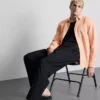 Cămașă cu mâneci lungi din amestec de in Cămașă cu mâneci lungi din amestec de in