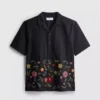 Cămașă cu mâneci scurte și broderie Cămașă cu mâneci scurte și broderie