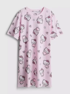 Cămașă de noapte din bumbac cu imprimeu Hello Kitty