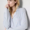 Cămașă de noapte oversized cu dungi, în stil boyfriend Cămașă de noapte oversized cu dungi, în stil boyfriend