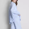 Cămașă de pijamă din bumbac cu dungi, tip oxford Cămașă de pijamă din bumbac cu dungi, tip oxford