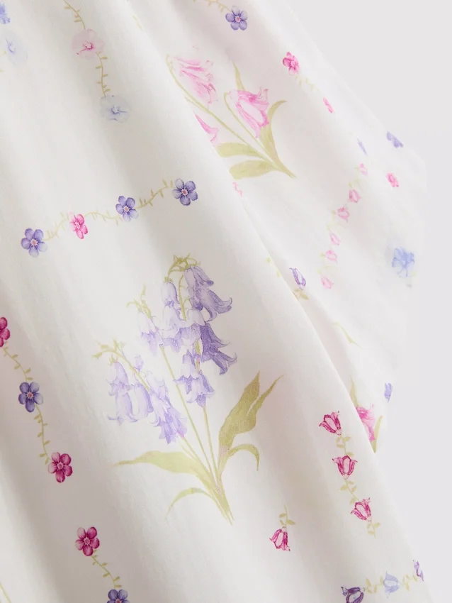 Cămașă de pijama cu mâneci scurte și imprimeu floral Cămașă de pijama cu mâneci scurte și imprimeu floral