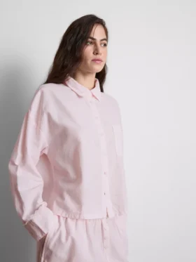 Cămașă de pijama din bumbac țesut tip Oxford