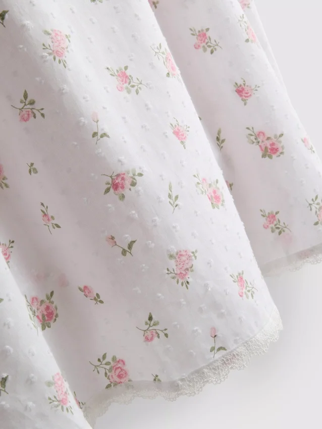 Cămașă din bumbac cu imprimeu floral dobby Cămașă din bumbac cu imprimeu floral dobby