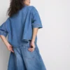 Cămașă din denim cu mânecă scurtă Cămașă din denim cu mânecă scurtă