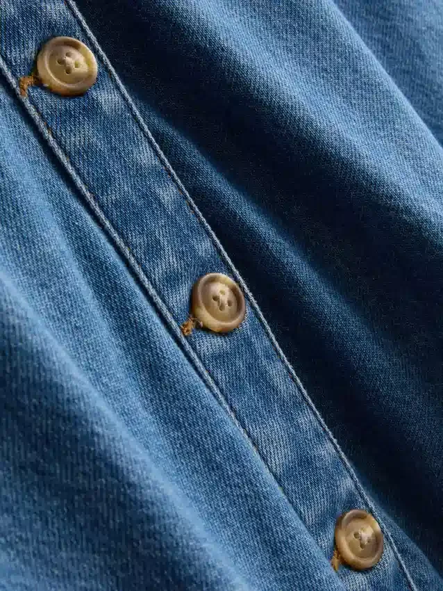 Cămașă din denim cu mânecă scurtă Cămașă din denim cu mânecă scurtă