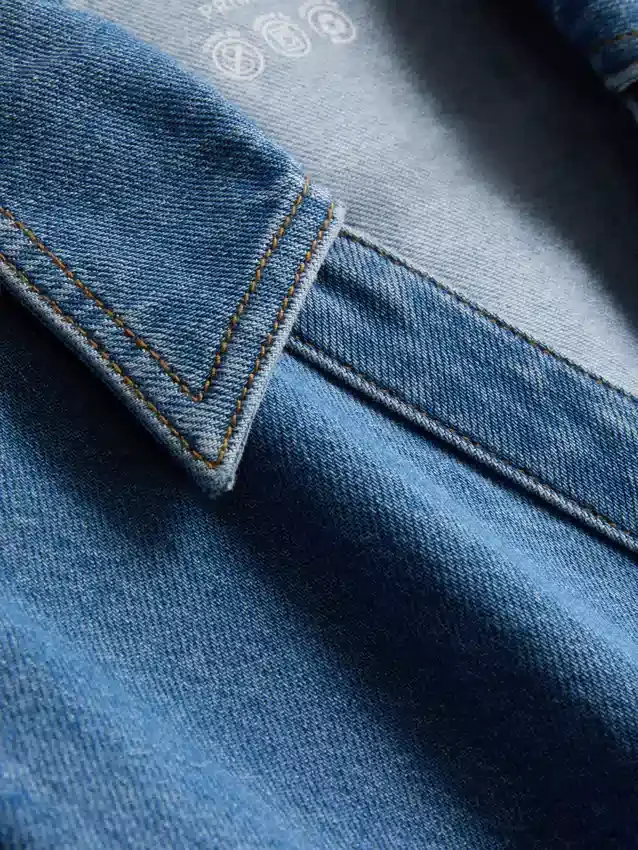Cămașă din denim cu mânecă scurtă Cămașă din denim cu mânecă scurtă