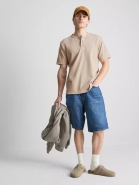 Cămășa Henley texturată
