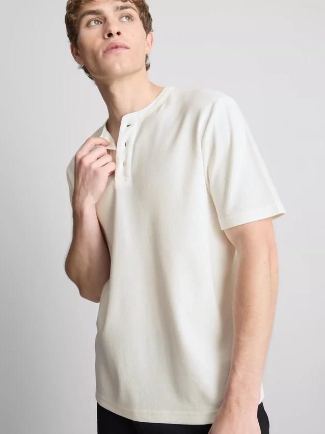 Cămășa Henley texturată Cămășa Henley texturată