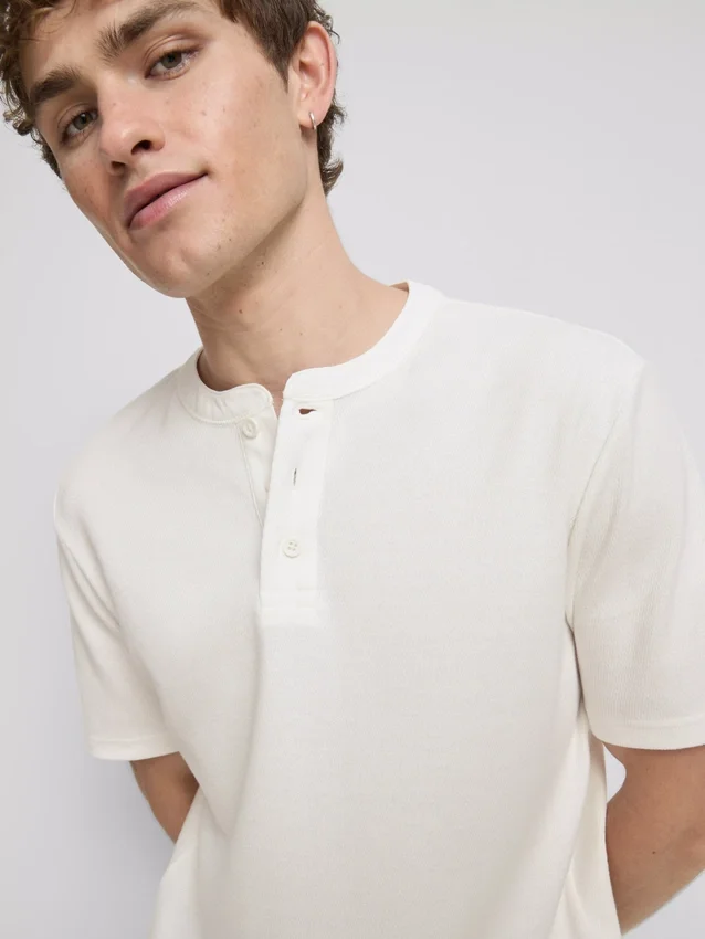 Cămășa Henley texturată Cămășa Henley texturată