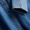 Cămașă lejeră din denim de bumbac, cu nasturi Cămașă lejeră din denim de bumbac, cu nasturi