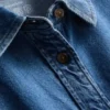 Cămașă lejeră din denim de bumbac, cu nasturi Cămașă lejeră din denim de bumbac, cu nasturi