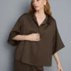Cămașă lejeră din satin texturat