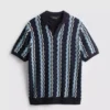 Cămășa polo din tricot cu dungi texturate