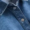 Cămașă scurtă, dreptă, din denim de bumbac