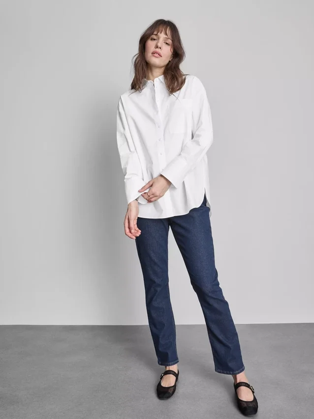 Cămașă supremă din poplin de bumbac Cămașă supremă din poplin de bumbac